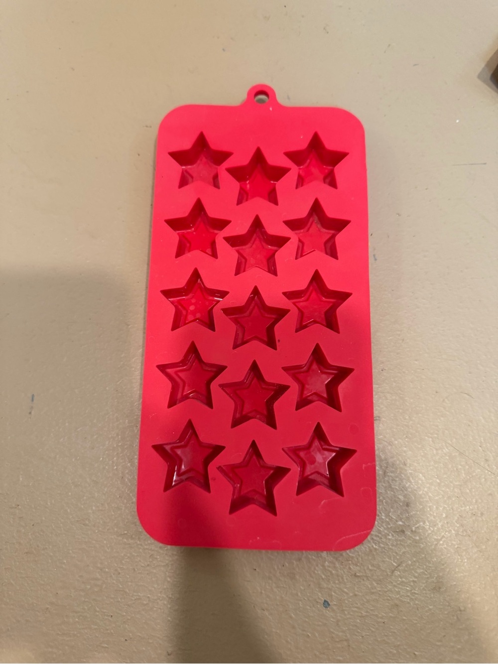 Star-Shaped Silicone Mold - Red